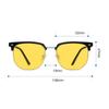 Retro Rivet Square Photochromic Semi-Rimless Women Men Eyeglasses Ultraviolet-proof Night Vision Goggles Men Glasses