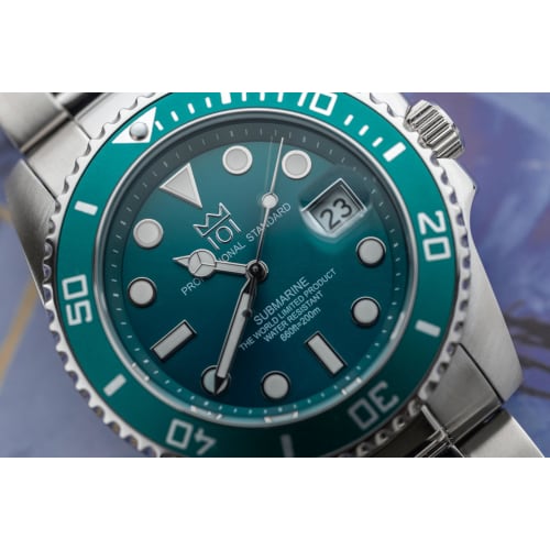 HYAKUICHI 101 No.1 Diver's Watch HYAKU1-001 (Aqua Green)