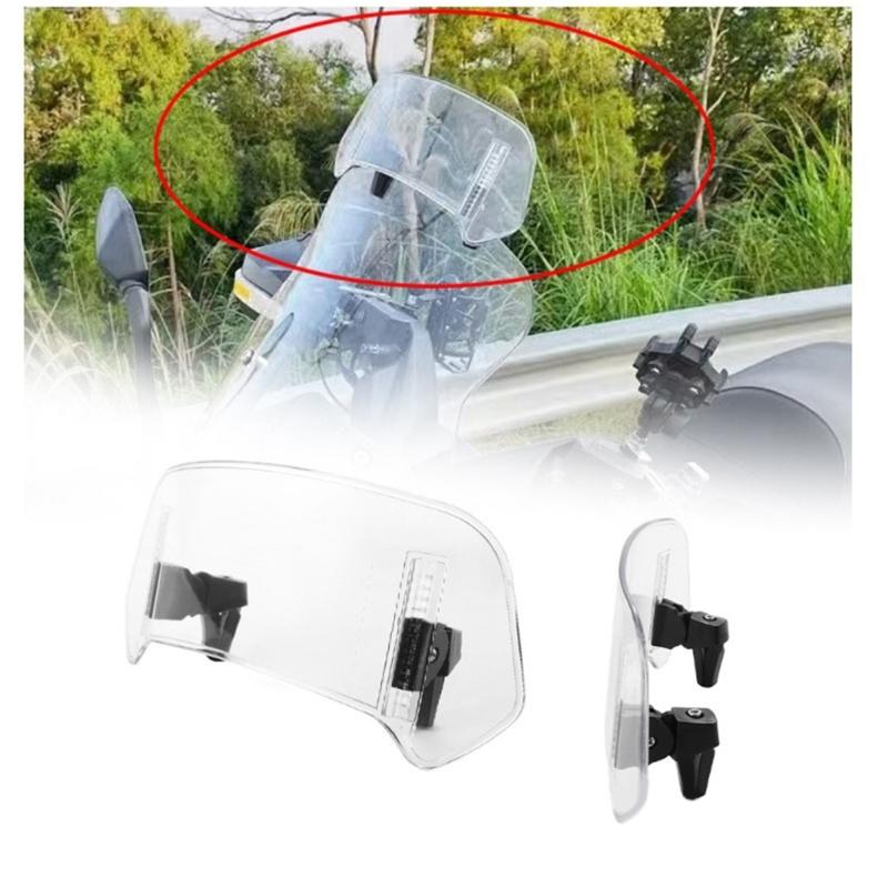 Motorrad Faltbarer Windschutzscheiben-Verlängerungsabweiser, Einstellbarer Winkel, Werkzeuglose Installation Passend für Komfortables Fahren