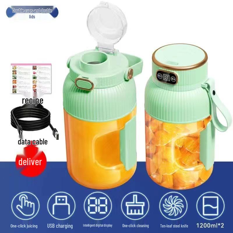Wireless Portable Juicer Cup & Ice Crusher with Large Capacity