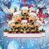 Resin Reindeer Family Pendant Elk Family Christmas Decoration Elk Hanging Ornament  DIY