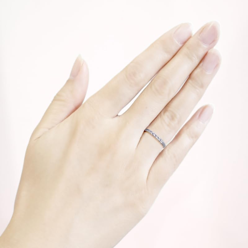K18 K10 Natural Diamond Half Eternity Various Sweet Diamond 18K 10K 10th Anniversary April Quality Guarantee Yellow [MeeRise] [Special Sample] Ring,
