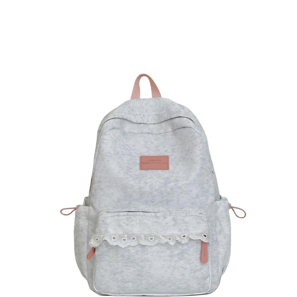 Schoolbag Spring New Japanese Ins Ballet Lace Sweet Soft Girl Travel Small Backpack Mori Simple Backpack Women