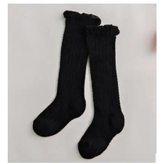 Baby Girls Kids Winter Non-slip Socks Bow Summer Spring Mesh Newborn  Terry Cotton Sokken Princess Knee High Long Socks