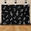 Chalk Drawn Music Notes Backdrop Blackboard Treble Clef Studio Background