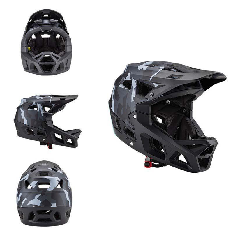 Full Face Mountain Bike Helmet Downhill Racing Trail Riding BMX Water Sports Adult Unisex With Camo Design
