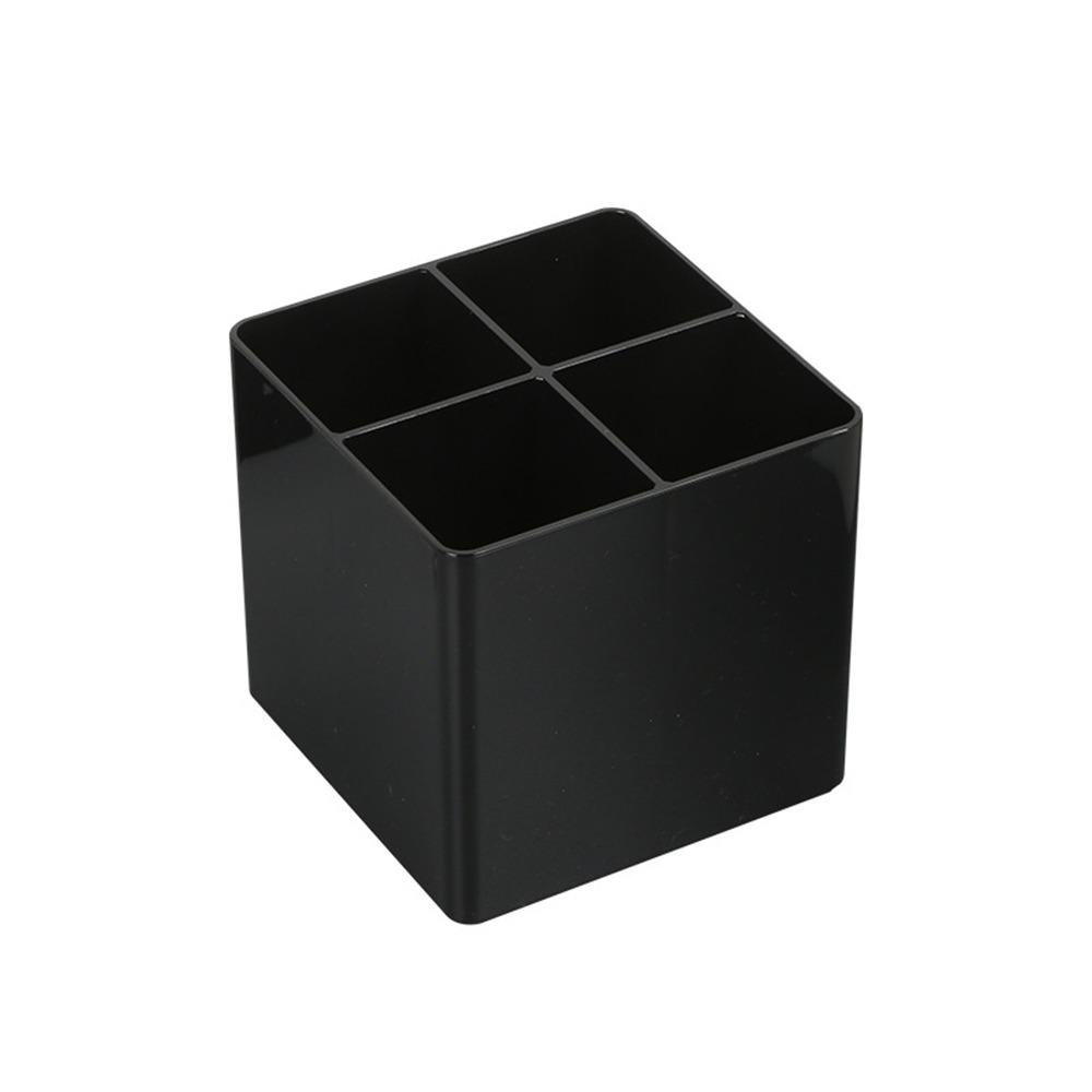 Black Pen Holder Plastic Pen Container Multi-functional Makeup Brush Holder  School Office