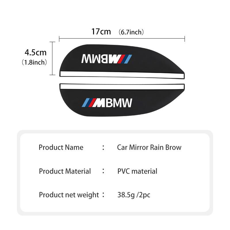 AAAQO1 2pcs Car Rearview Mirror Rain Eyebrow Carbon Fiber Sun Visor For BMW M Performance Alpina M3 M5 M6 X1 X3 X4 X5 G20