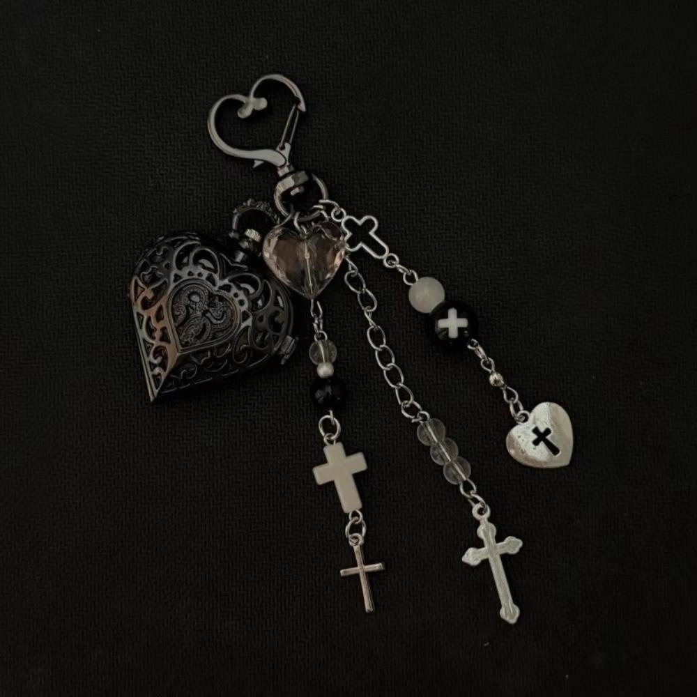Mode Stil Hohlherz Taschenuhr Schlüsselanhänger Design Anhänger Schmuck Steampunk Uhr Paar