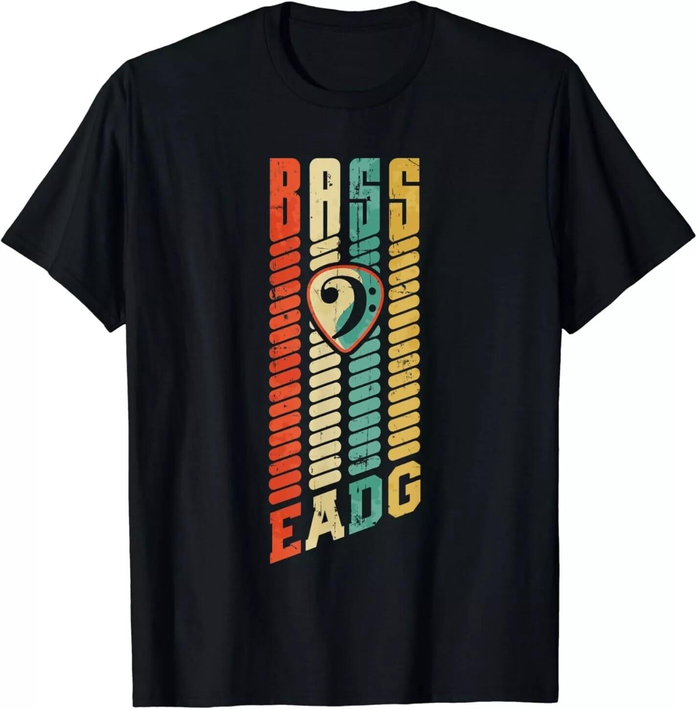 2025/NEW LIMITED Bass Clef Strings EADG Gift for Bass Player Tee T-Shirt M