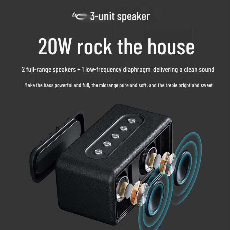 SEE ME HERE Wave W10 Portable Bluetooth Speaker CN plug (adapter included)
