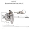 Ultra Small Metal Chastity Lock CB6000s: Male BDSM Master-Slave Birdcage Pot Lid Head Training Tool.