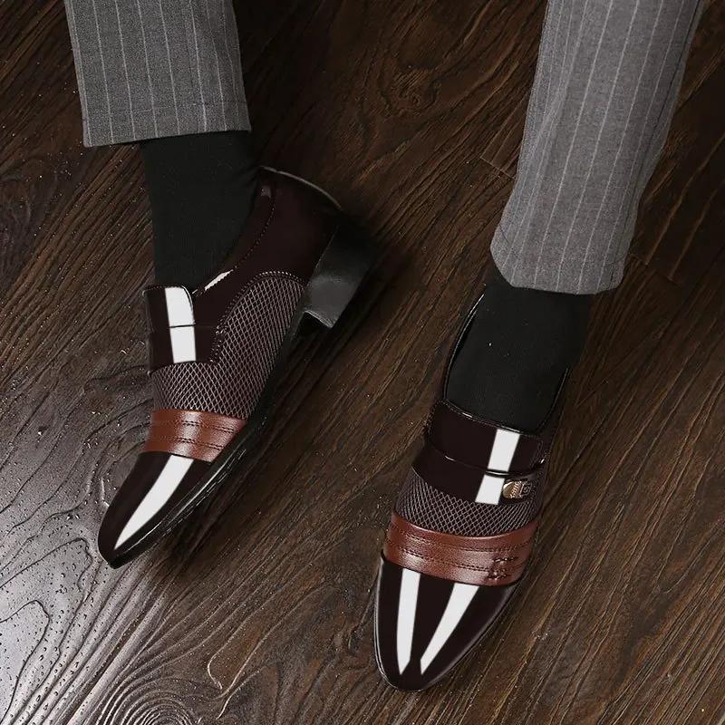 2025 Classic Business Dress Men's Shoes Fashion Party Office Oxford Shoes Men's Le Fu Shoes Zapatos De Cuero Plus Size 47