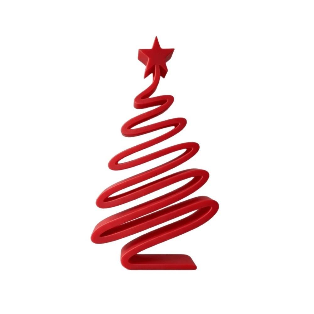 Spiral Shape Desktop Decoration 3D-Printed Xmas Ornaments Unique Christmas Tree Ornament Gift Idea