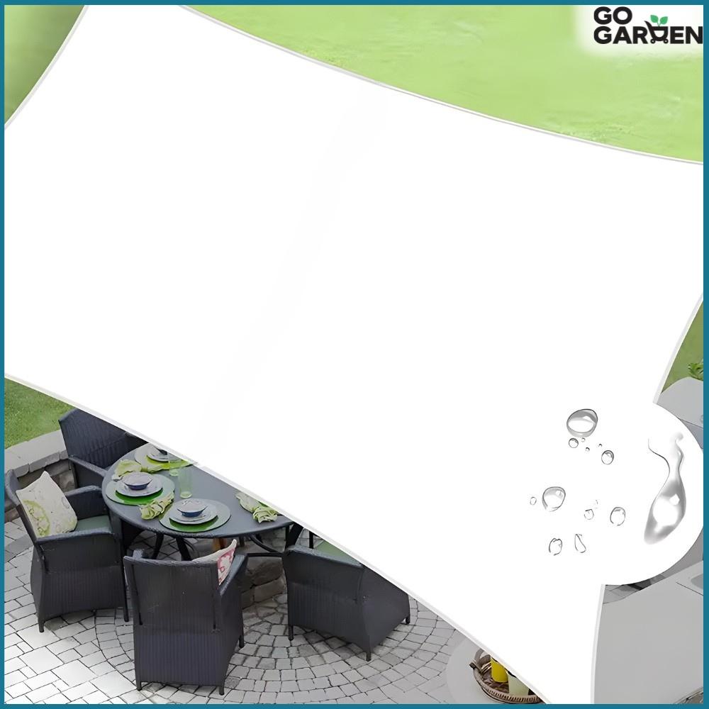 Sail Canopy Square Sunshade Awning White Waterproof Uv 5X5 M
