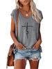 Women Print T-shirt Summer Fashion V Neck Short Sleeve Top Ladies Casual Tee Shirt
