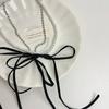 Vintage Bowknot Necklace Elegant Pearl Beaded Double Layer Choker Y2K Aesthetic Clavicle Chain Fashion Summer Neck Chain