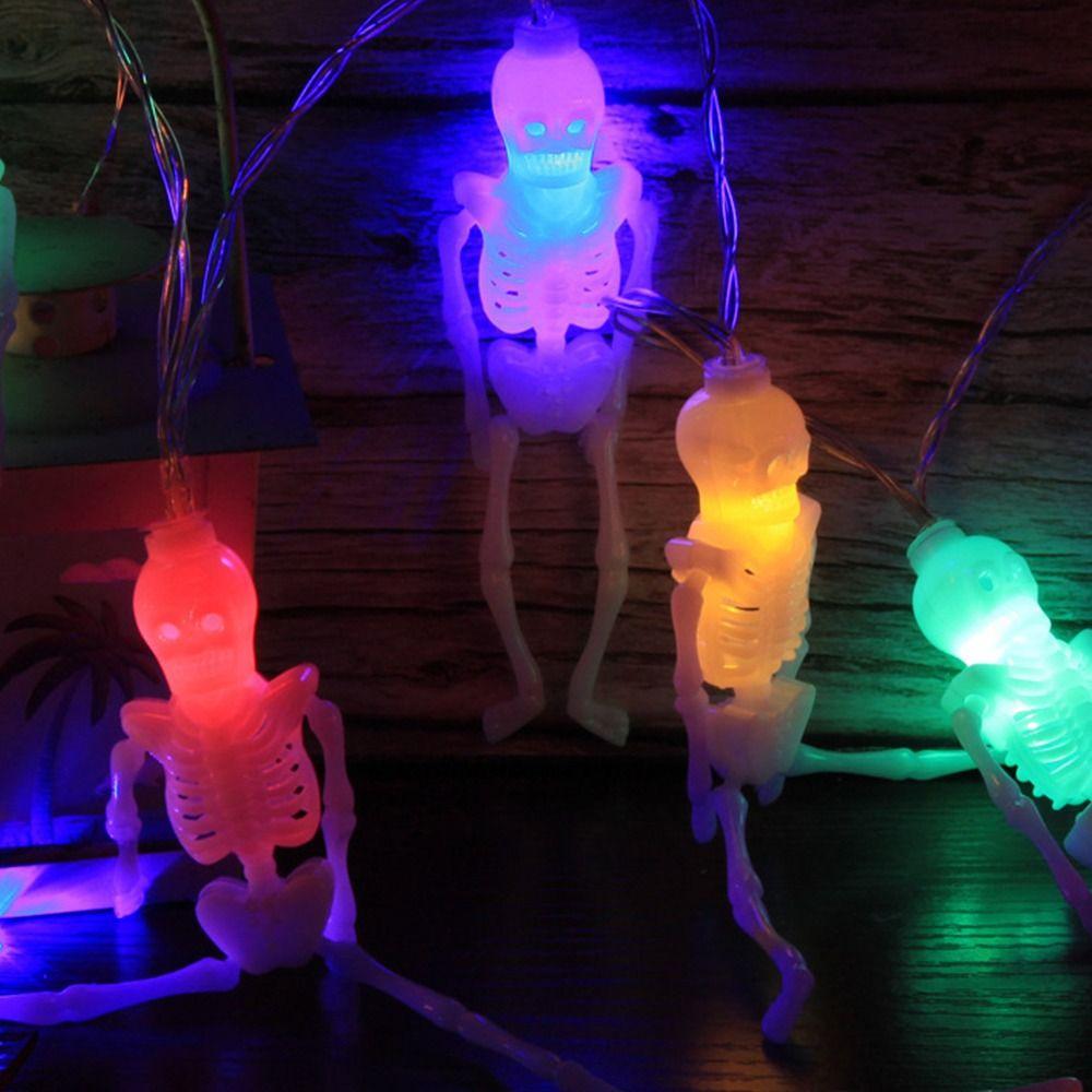 Skeleton Frame Skeletons Lights String Terror Halloween String Lights 1.5M   Party Decor