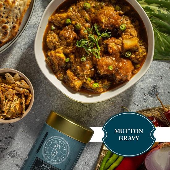 The Great Indian Spicery | Meat Masala - 100gm Tin | Steam Sterilisation, 100% Pure & Natural, Farm Fresh, Non-Adulterated
