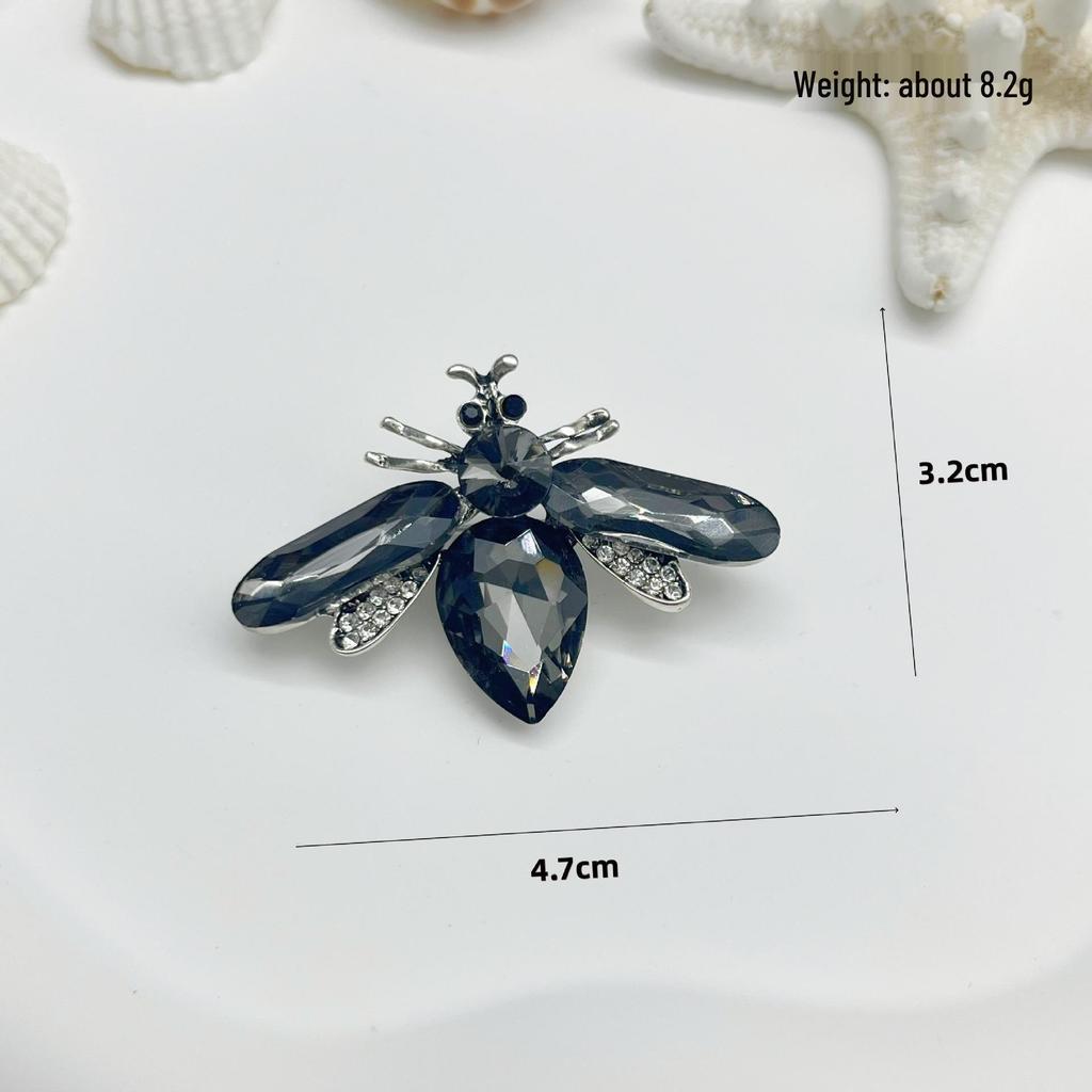 Elegante Strass-Bienenbrosche: Luxuriöse Kristall-Insektenbrosche für Damen - Einzigartiges Design im westlichen Schmuckstil