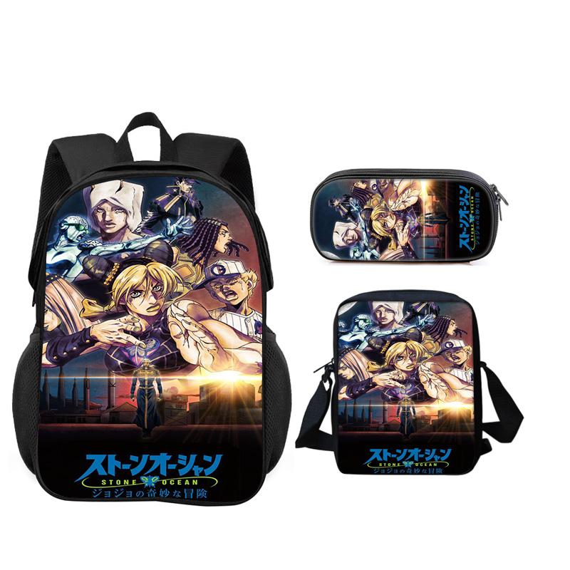 Anime Schoolbags for Boys Girls Best Gift Carry Carrier Pen Case Lethal Company 3pcs Set Daily Pack Camping Book Bags