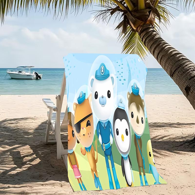 Beach Towel with Octonauts Pattern - Soft,absorbent,machine Washable Lightweight&Modern,swimming,Travel Essentials