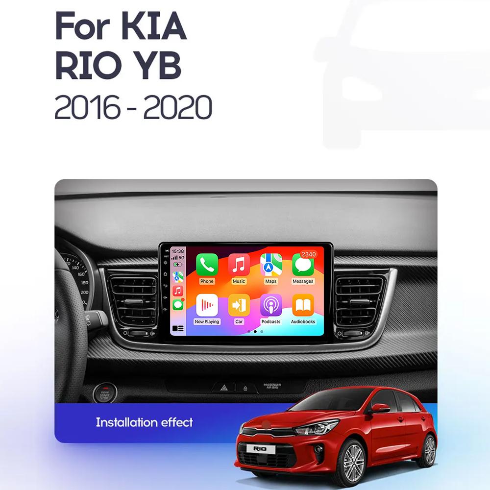 Android 14 Carplay Auto Car Radio For Kia RIO Stonic YB 2016 2017 2018 2019 2020 2021 2022 GPS Multimedia Video Player Stereo BT