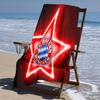 proof beach towel with FC Bayern München logo pattern - soft,absorbent,quick-drying,machine washable - perfect for swimming,camping,bathing