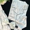 Pajamas Thin Ice Silk Rabbit Print Small Summer Home Comfort Two-Piece Set