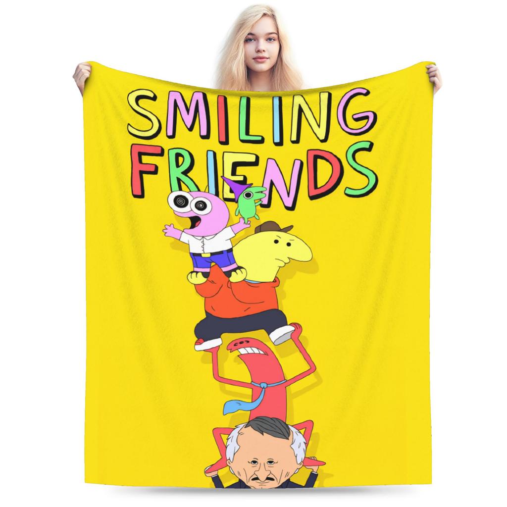 Smiling Friends Pim And Charlie Blanket Quality Super Warm Bedding Throws Winter Kids Adult Couch Chair Sofa Bed Bedspread