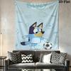 Bluey Animation Wall Hanging Printed Fabric Blanket Decorative Tapestries for Bedroom Living Room Home Decor