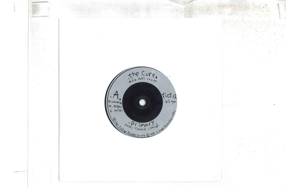

7inch Record CURE Primary Descent FICS12 FICTION 1981 UK Rock Used