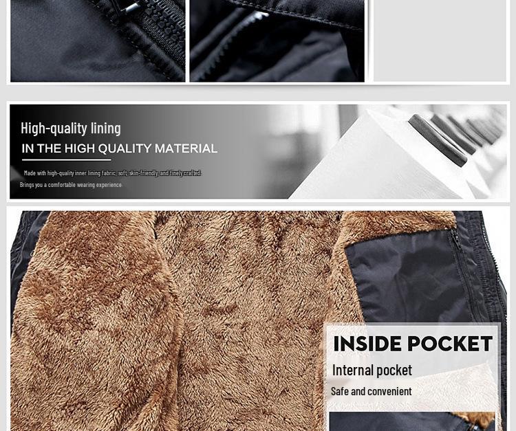 Men's European & American Mid-Length Winter Cotton Jacket - Loose Fit, Cold Protection, Plus Size.