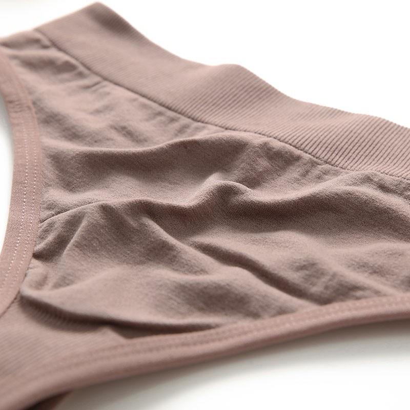 Seamless Bra Panties Set Underwear Set Women Wireless Sport Soft Padded Bras Thong Suit Backless Bralette Lingerie