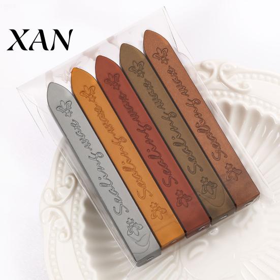 Professional Wax Seal Tools 5PCS Sealing Sticks, with Wicks, Classic Color Retro for Letters Strips, Envelope And Vintage Craft Decor Decorative