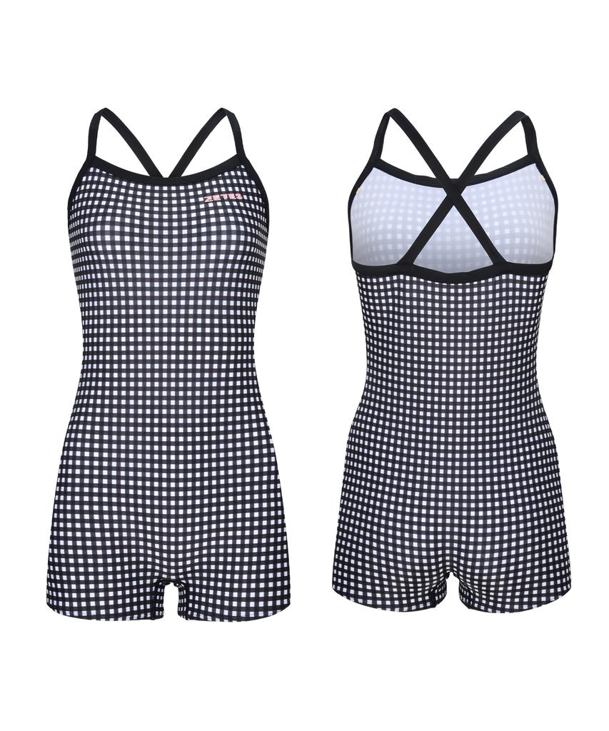 Jeteseu Women'S Balance Fit Checkmate X-Back 2-Part Indoor Swimwear L9A5021