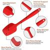 Dough Scraper Set Heat-resistant Up To 500  F Silicone Spatula With Metal Core
