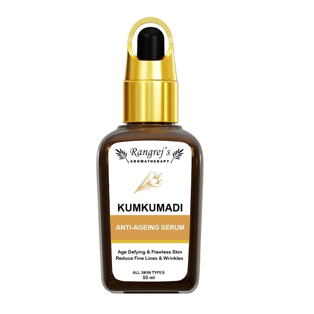 Sérum Anti-Âge KUMKUMADI de Rangrej Pour Peau Vieillissante & Impeccable, Réduit les Fines Lignes & les Rides Tous Types de Peau 50ml