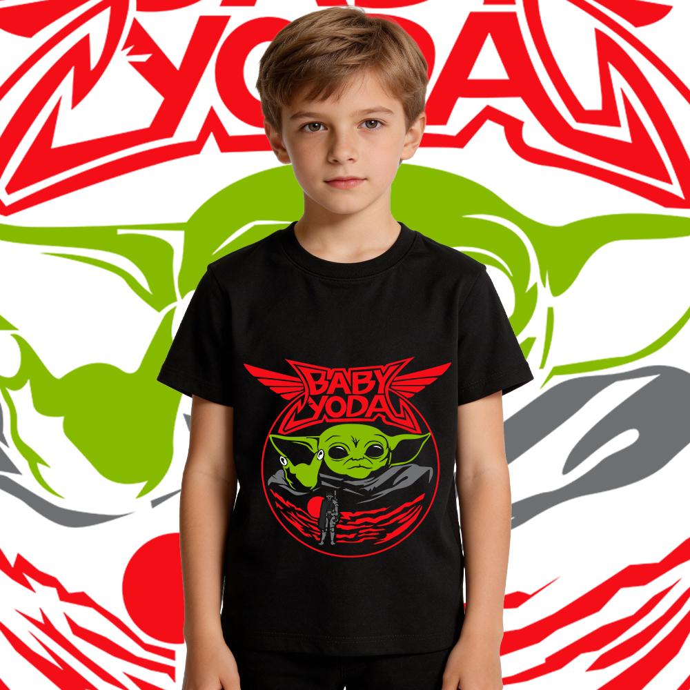Kids Star Wars Yoda Baby T Shirt Boys Casual Print Tee Toddler Short Sleeve Summer Top Child Fashion Clothes