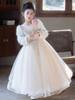 Girls' Luxury Formal Autumn/Winter Princess Dress - High-End Flower Girl Dress for Birthdays, Weddings, and Special Occasions.