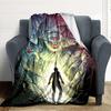 1pc It "Clown" Flannel Throw Blanket - HD Printed Lightweight Soft Warm All-Season Blanket for Sofa, Bed, Travel, Camping001