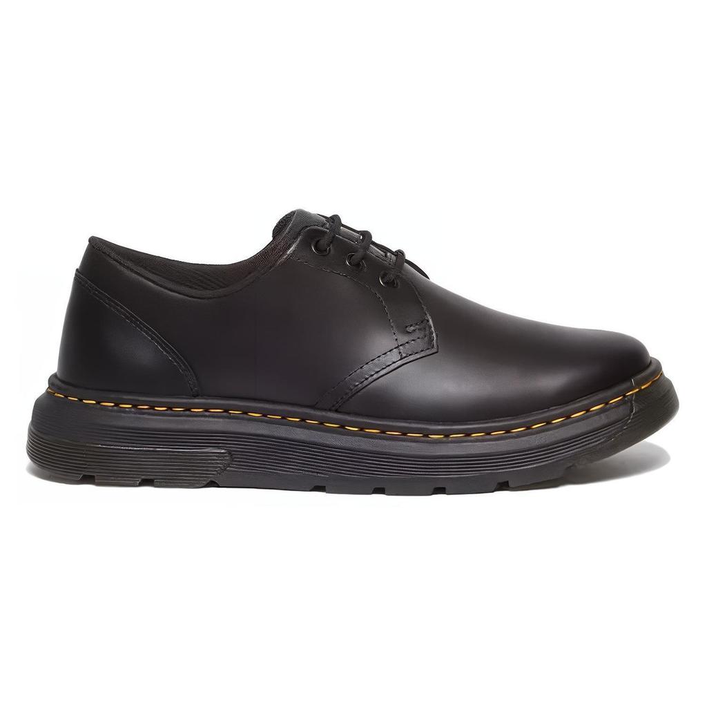 Dr. Martens Scarpe Casual Comode Basse con Lacci in Pelle a Punta Rotonda Unisex Scarpe Casual Nere 31669001