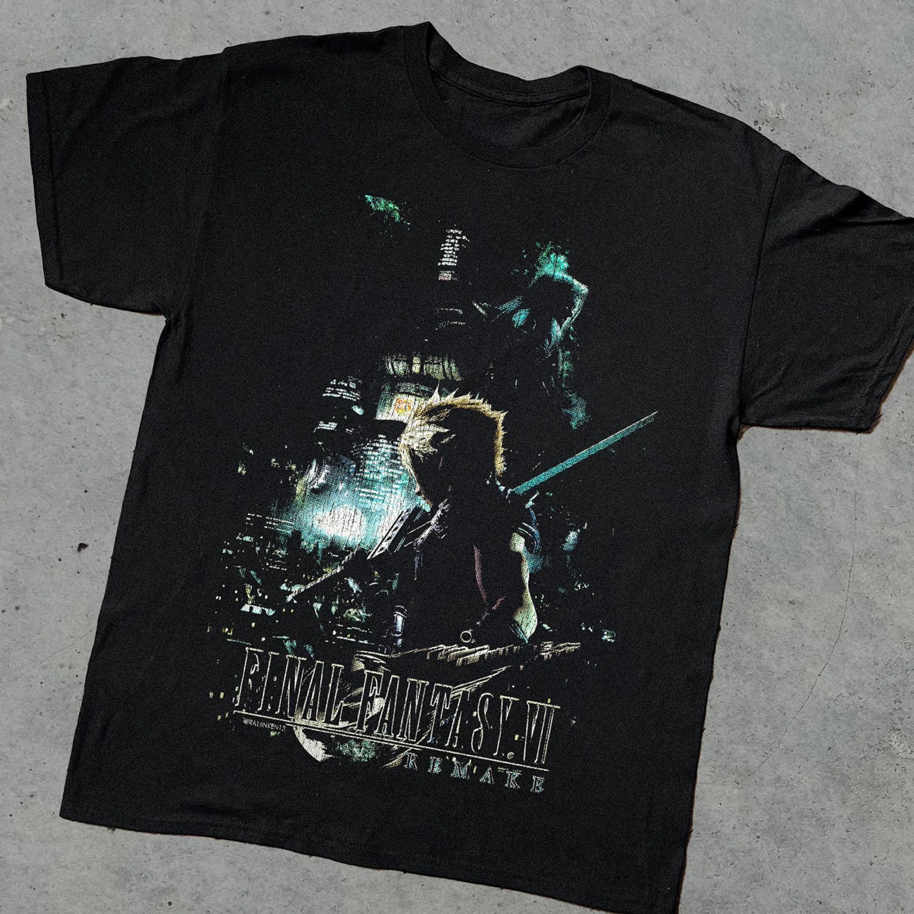 

Final Fantasy Vii Remake Black TShirt New SpringSummer Arrivals Streetwear Unisex Women 4XL
