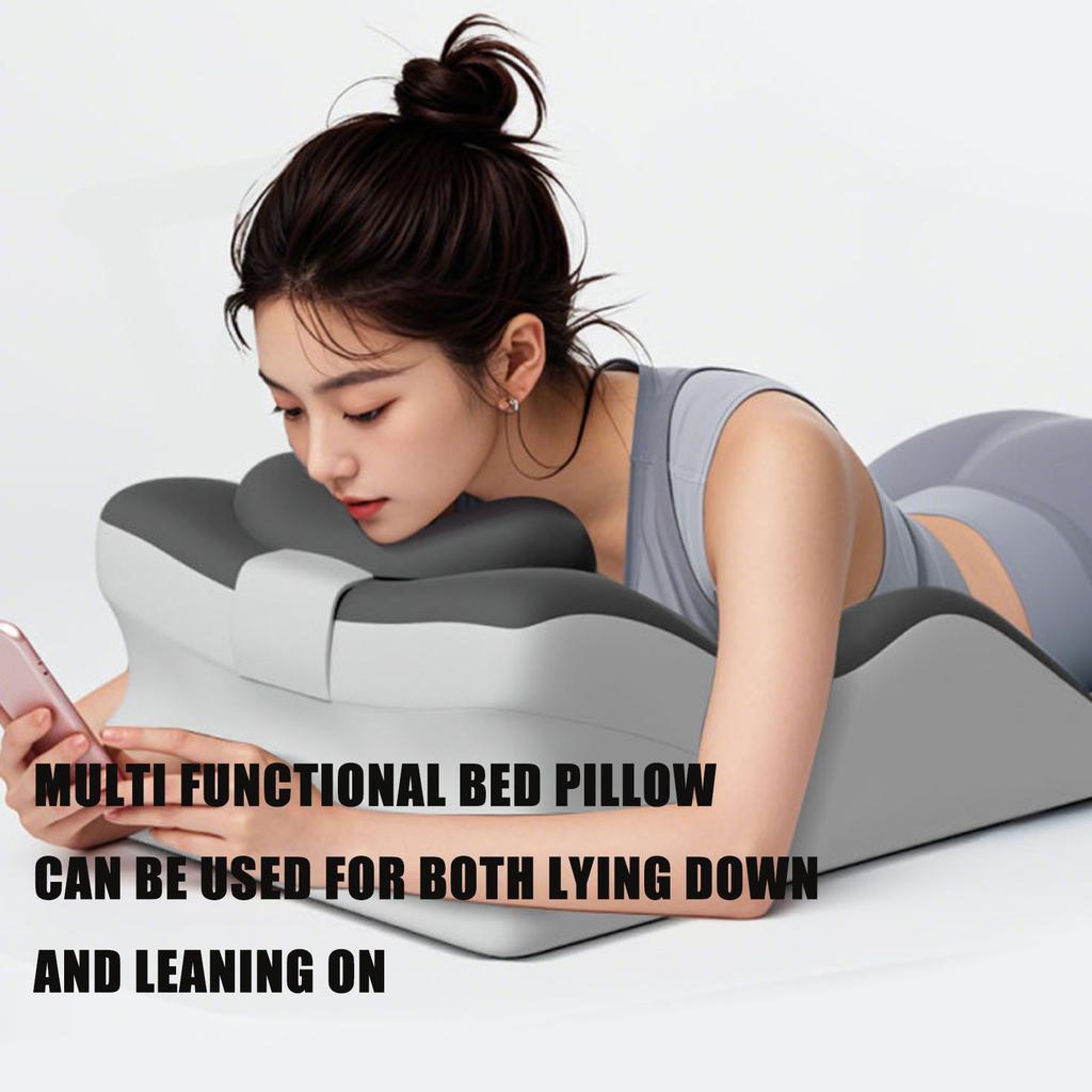 Prone Position Pillow For Stomach Sleepers Back Support Memory Foam Bed Wedge Pillow For Acid Refluxes Snoring Relief
