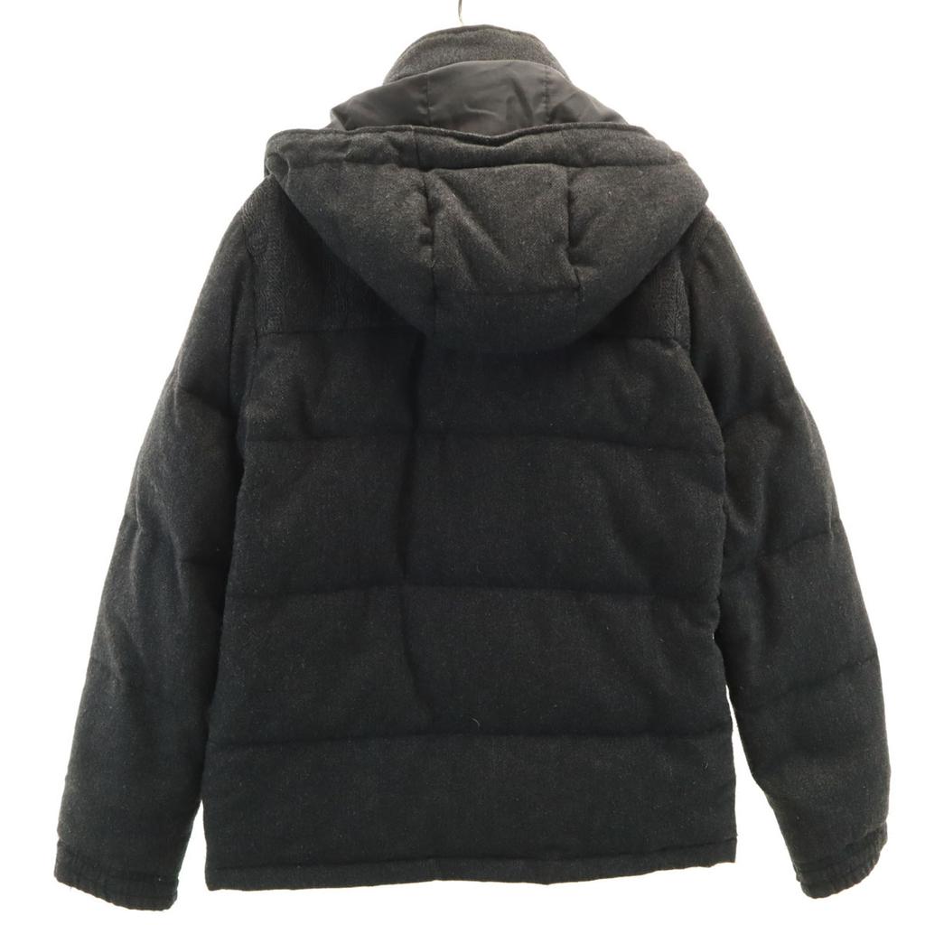 BEAMS HEART Herringbone Pattern Down jacket S Charcoal gray Men's Used