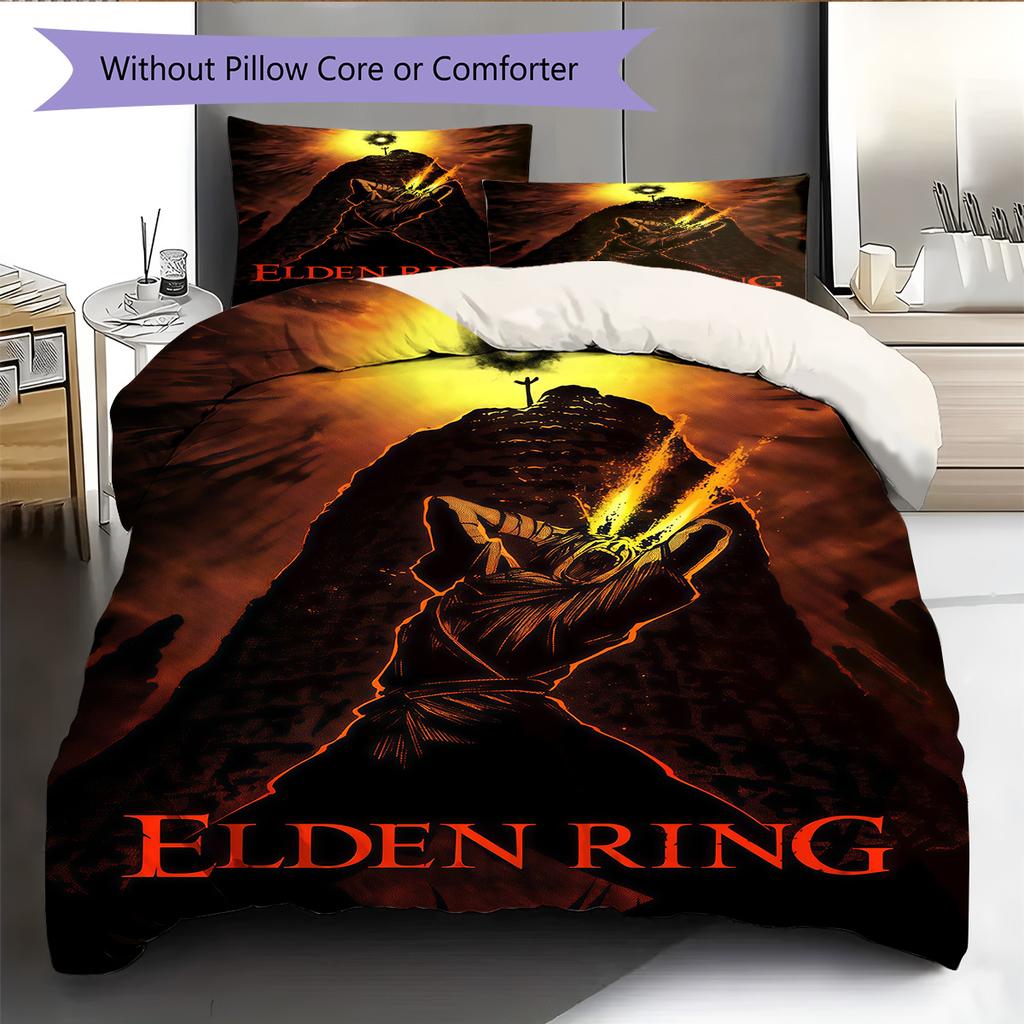 Action role-playing Pattern Bedding Quilt Set Quilt Cover Pillowcase Home Decoration Birthday Gift (1 * duvet cover + 2 * pillowcase, without core)