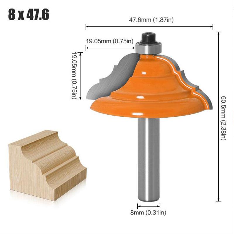 

Фреза для краю столу 8-міліметровий хвостовик Лінійний ніж Деревообробний різак Шипоріз для деревообробних інструментів помаранчевий