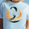 Kiteboarding Sunset T-shirt | Kite Surfing Retro Tee, Gift for Kiteboarders