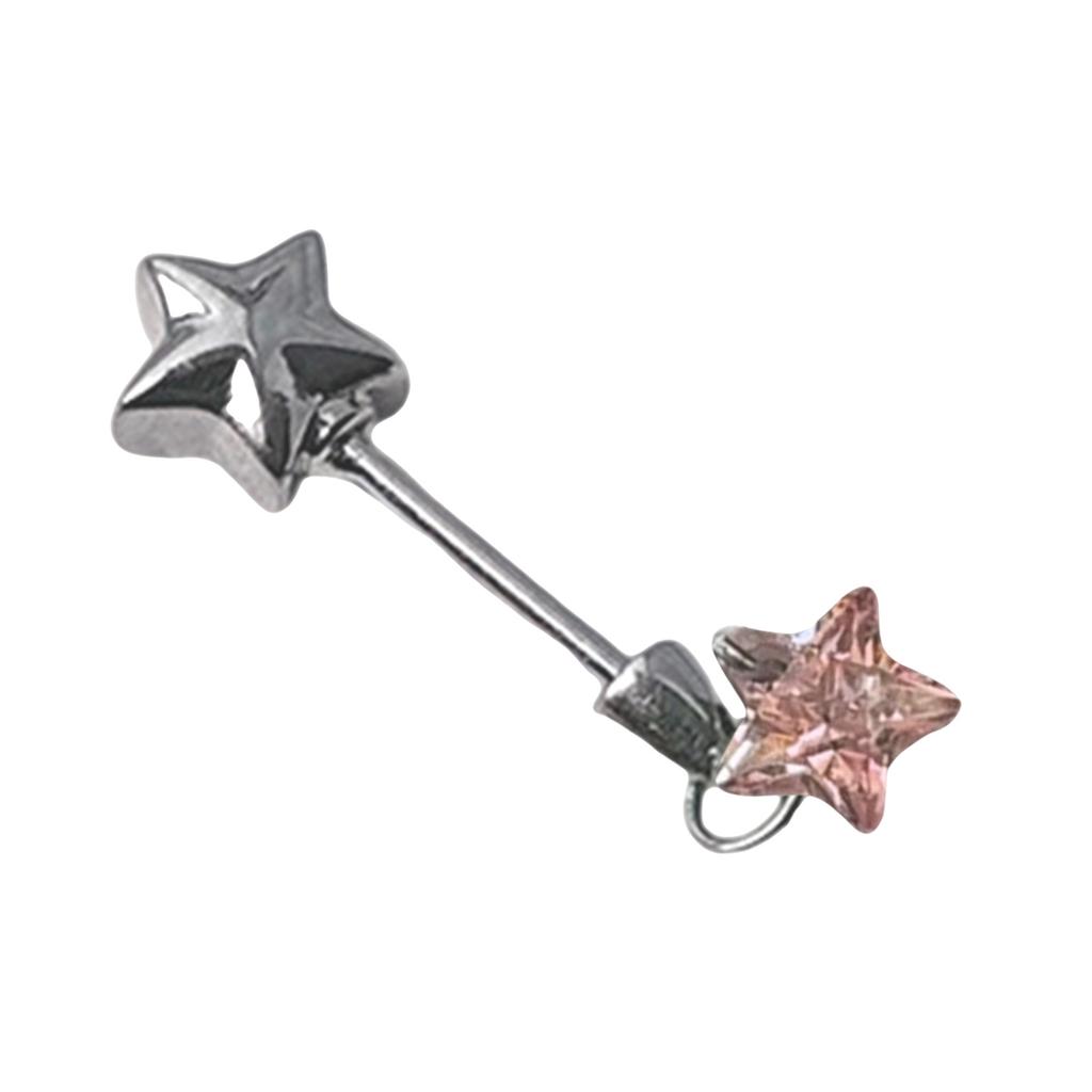 Star Wand Zircon Studs Earrings Stylish Star Wand Zircon Earrings Ear Studs Accessory for Trendy Young Women