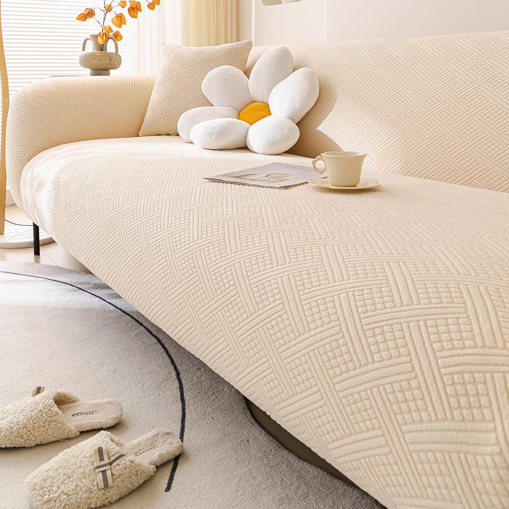 Elastic Sofa Cover All in One All in One Cover  Simple and Suitable for All Seasons Full Cover with Fabric Anti Slip and Dust Proof Sofa Cover